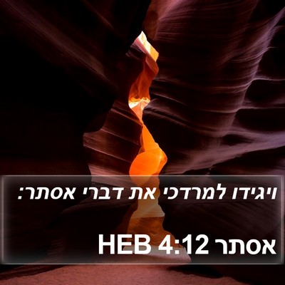 אסתר 4:12 HEB Bible Verse Image