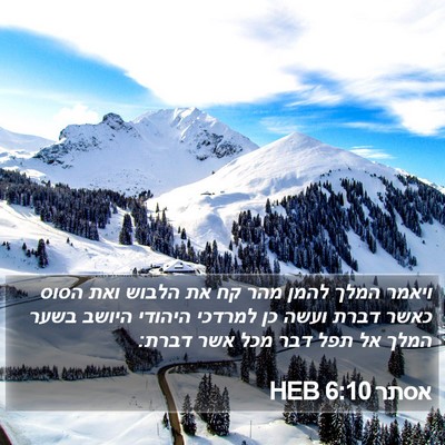 אסתר 6:10 HEB Bible Verse Image