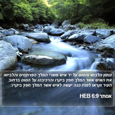 אסתר 6:9 HEB Bible Verse Image
