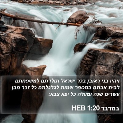 במדבר 1:20 HEB Bible Verse Image