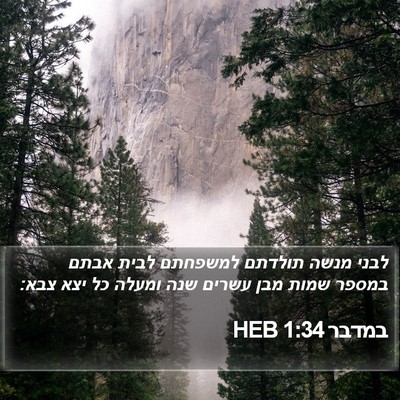 במדבר 1:34 HEB Bible Verse Image
