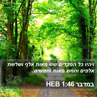במדבר 1:46 HEB Bible Verse Image