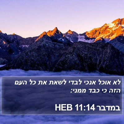 במדבר 11:14 HEB Bible Verse Image