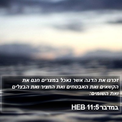 במדבר 11:5 HEB Bible Verse Image