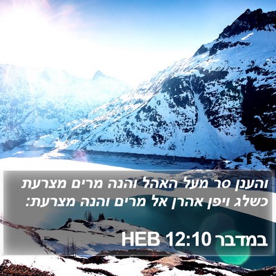 במדבר 12:10 HEB Bible Verse Image