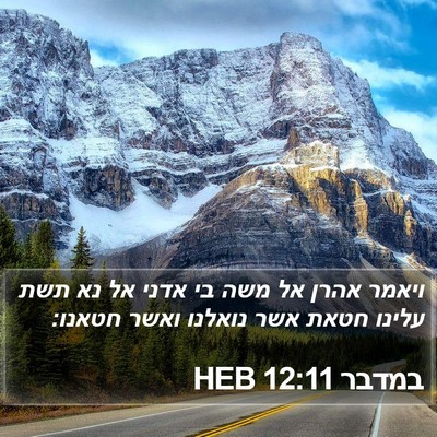 במדבר 12:11 HEB Bible Verse Image