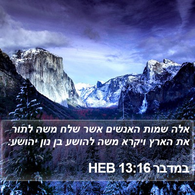 במדבר 13:16 HEB Bible Verse Image