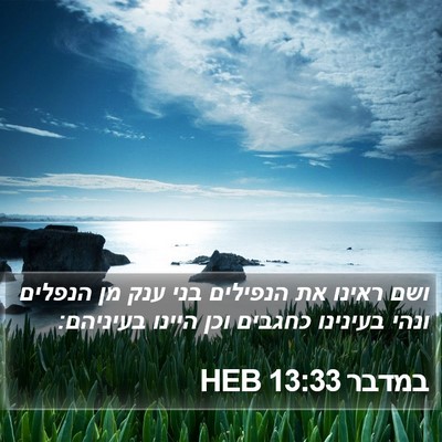 במדבר 13:33 HEB Bible Verse Image