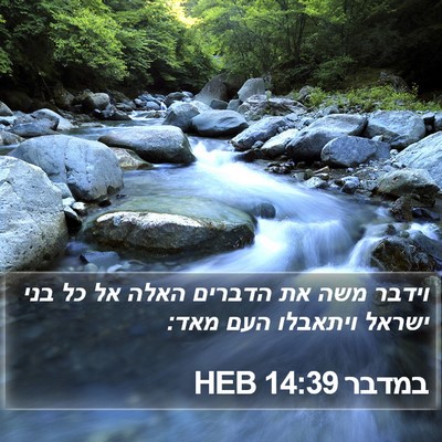 במדבר 14:39 HEB Bible Verse Image