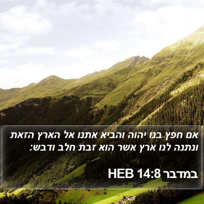 במדבר 14:8 HEB Bible Verse Image