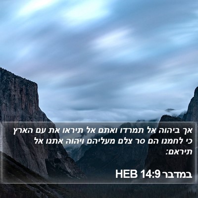 במדבר 14:9 HEB Bible Verse Image