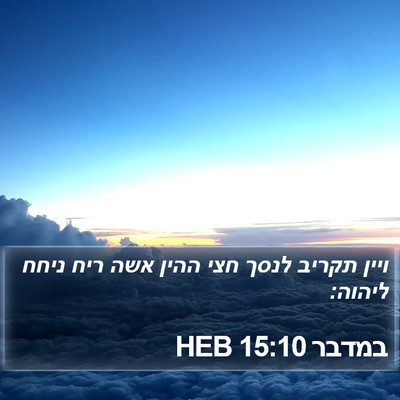 במדבר 15:10 HEB Bible Verse Image