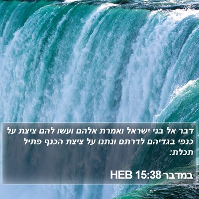 במדבר 15:38 HEB Bible Verse Image