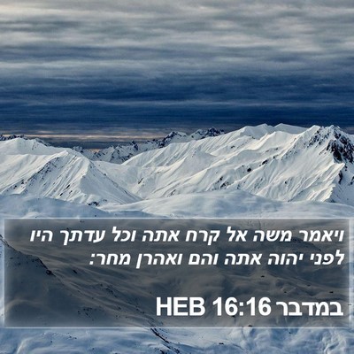 במדבר 16:16 HEB Bible Verse Image