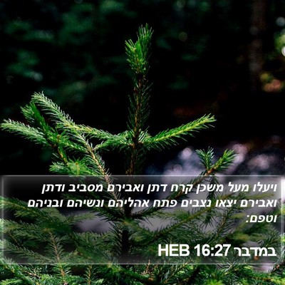 במדבר 16:27 HEB Bible Verse Image
