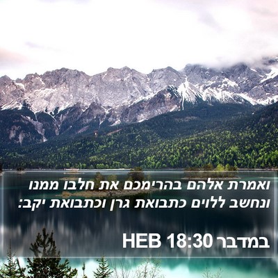 במדבר 18:30 HEB Bible Verse Image