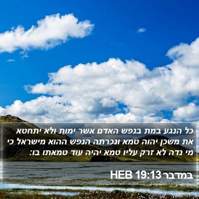 במדבר 19:13 HEB Bible Verse Image