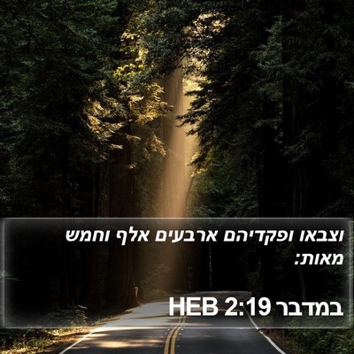 במדבר 2:19 HEB Bible Verse Image