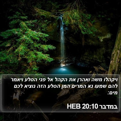 במדבר 20:10 HEB Bible Verse Image
