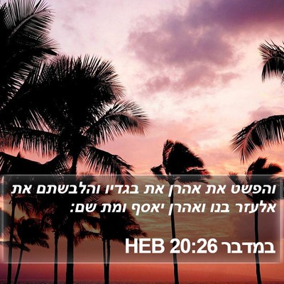 במדבר 20:26 HEB Bible Verse Image