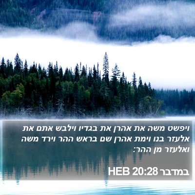 במדבר 20:28 HEB Bible Verse Image