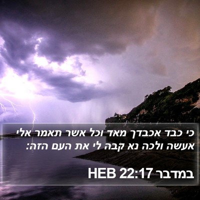 במדבר 22:17 HEB Bible Verse Image