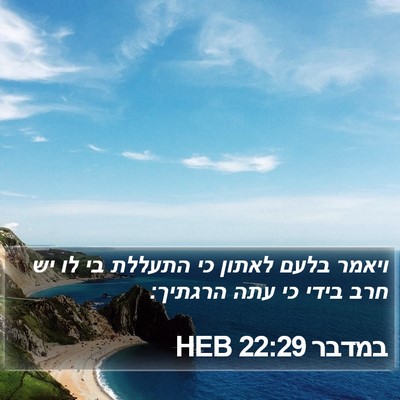 במדבר 22:29 HEB Bible Verse Image