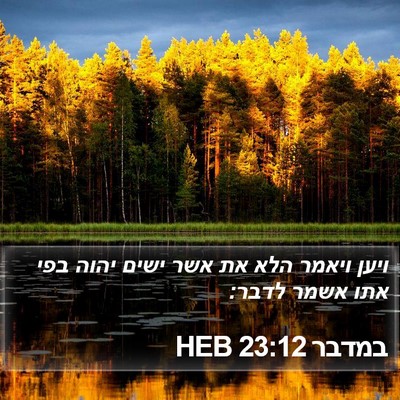 במדבר 23:12 HEB Bible Verse Image