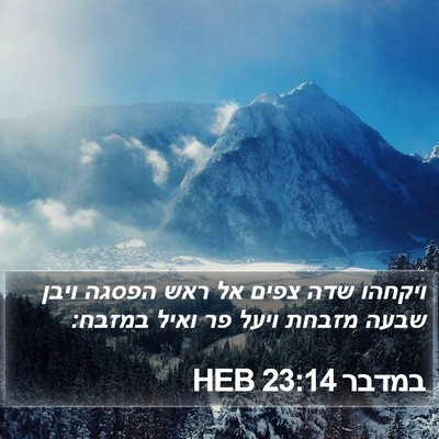 במדבר 23:14 HEB Bible Verse Image