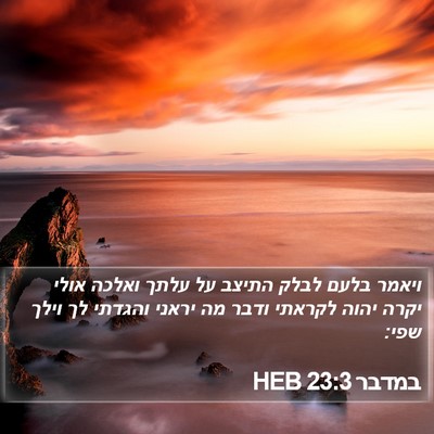 במדבר 23:3 HEB Bible Verse Image