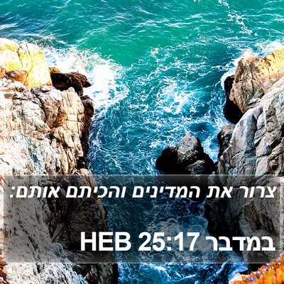 במדבר 25:17 HEB Bible Verse Image