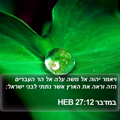 במדבר 27:12 HEB Bible Verse Image