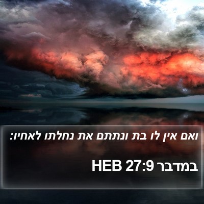במדבר 27:9 HEB Bible Verse Image