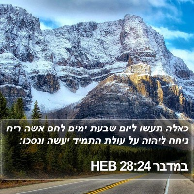 במדבר 28:24 HEB Bible Verse Image