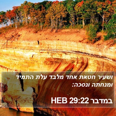 במדבר 29:22 HEB Bible Verse Image