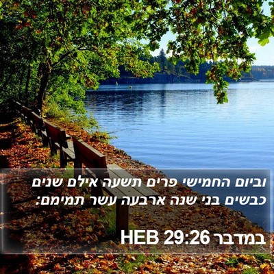 במדבר 29:26 HEB Bible Verse Image
