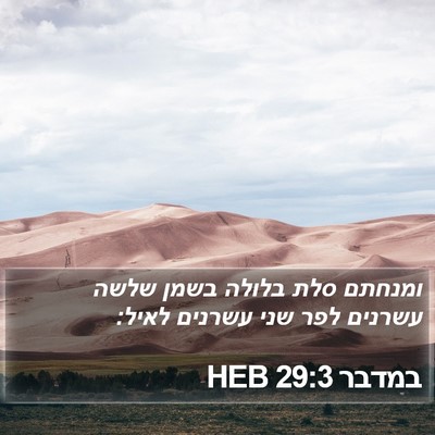 במדבר 29:3 HEB Bible Verse Image