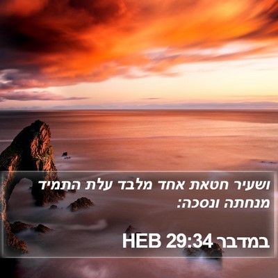 במדבר 29:34 HEB Bible Verse Image