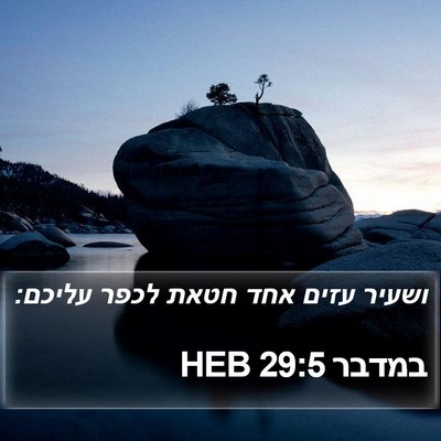 במדבר 29:5 HEB Bible Verse Image