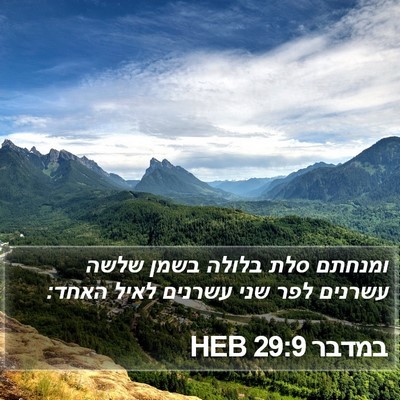 במדבר 29:9 HEB Bible Verse Image