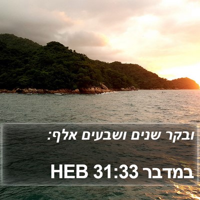 במדבר 31:33 HEB Bible Verse Image