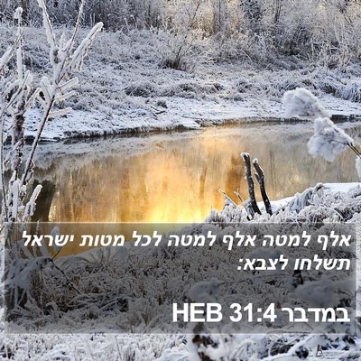 במדבר 31:4 HEB Bible Verse Image