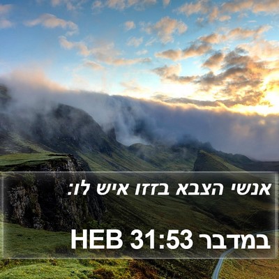 במדבר 31:53 HEB Bible Verse Image