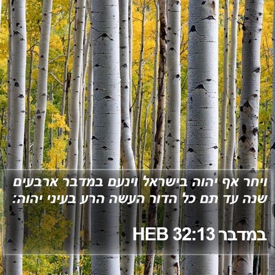 במדבר 32:13 HEB Bible Verse Image