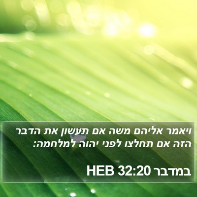 במדבר 32:20 HEB Bible Verse Image