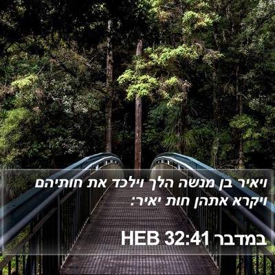 במדבר 32:41 HEB Bible Verse Image