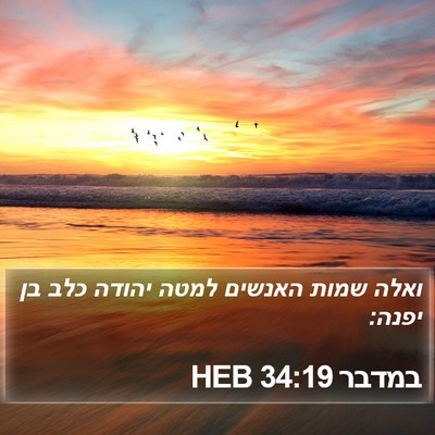 במדבר 34:19 HEB Bible Verse Image