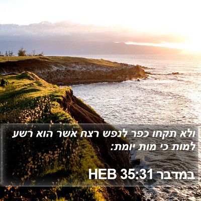 במדבר 35:31 HEB Bible Verse Image