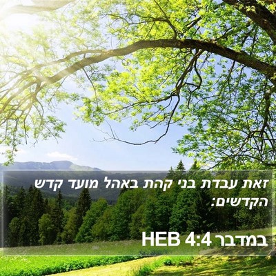 במדבר 4:4 HEB Bible Verse Image