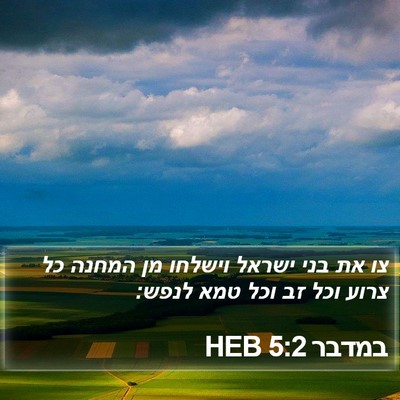 במדבר 5:2 HEB Bible Verse Image